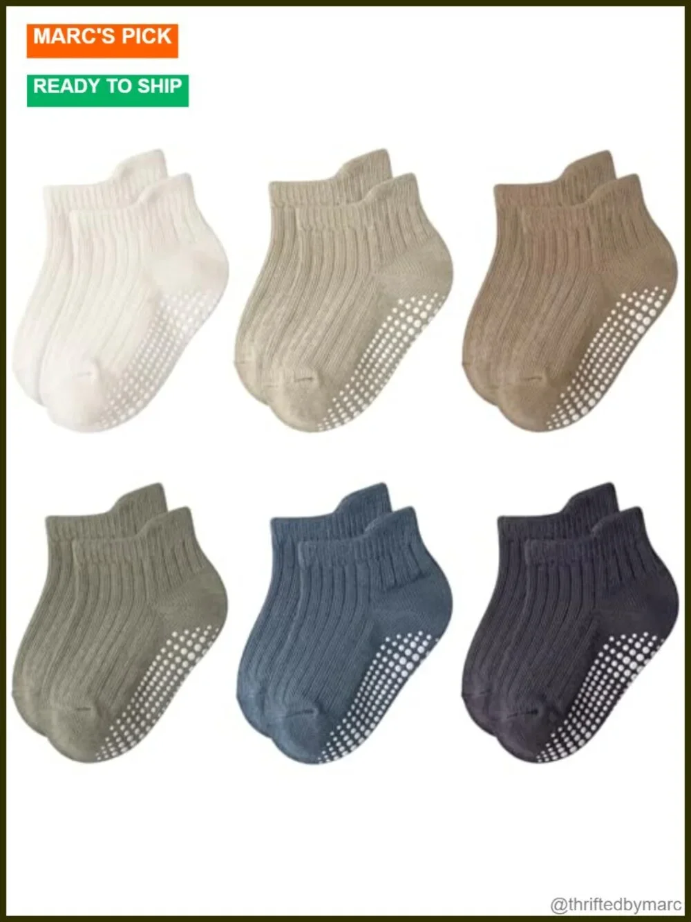 Toddler Socks Grip: Non-Slip Grippers for Walking Baby Kids 3 Months-5 Years